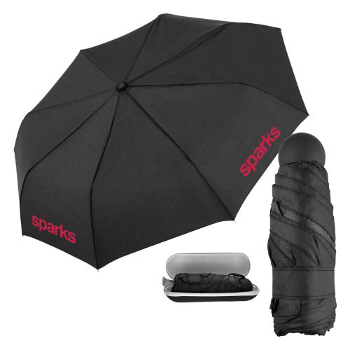 3 folded umbrella with hard zipper carry case