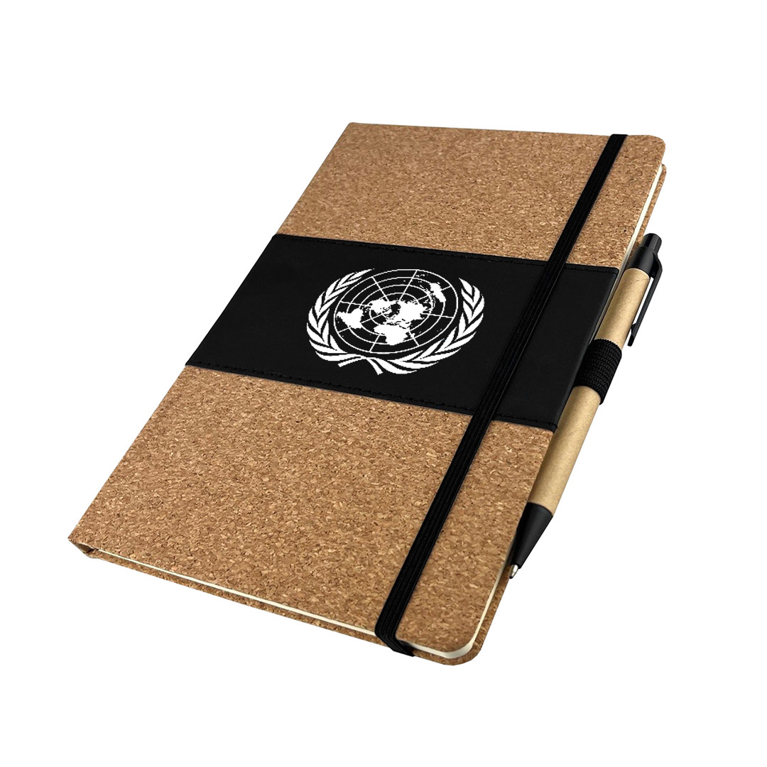 Cork & PU Cover A5 Notebook with Paper Pen