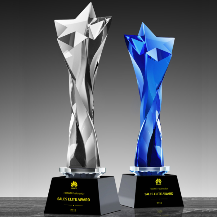 Pedestal Star Crystal Award