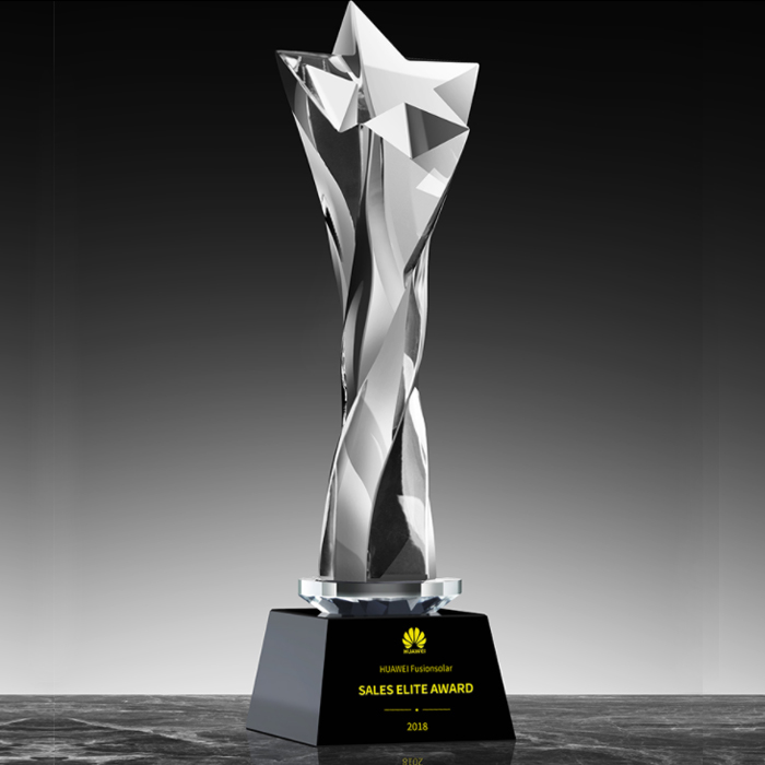 Pedestal Star Crystal Award