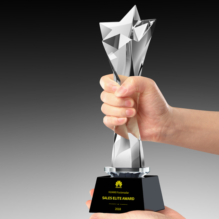 Pedestal Star Crystal Award