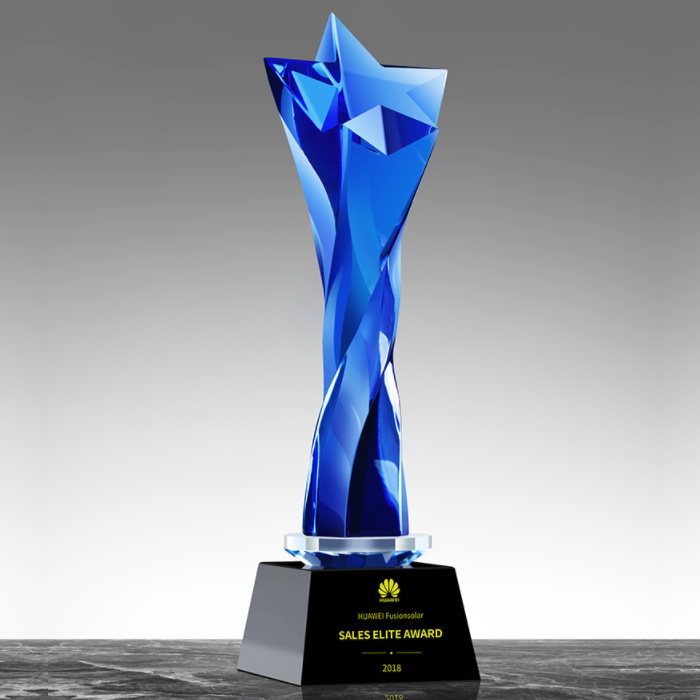 Pedestal Star Crystal Award