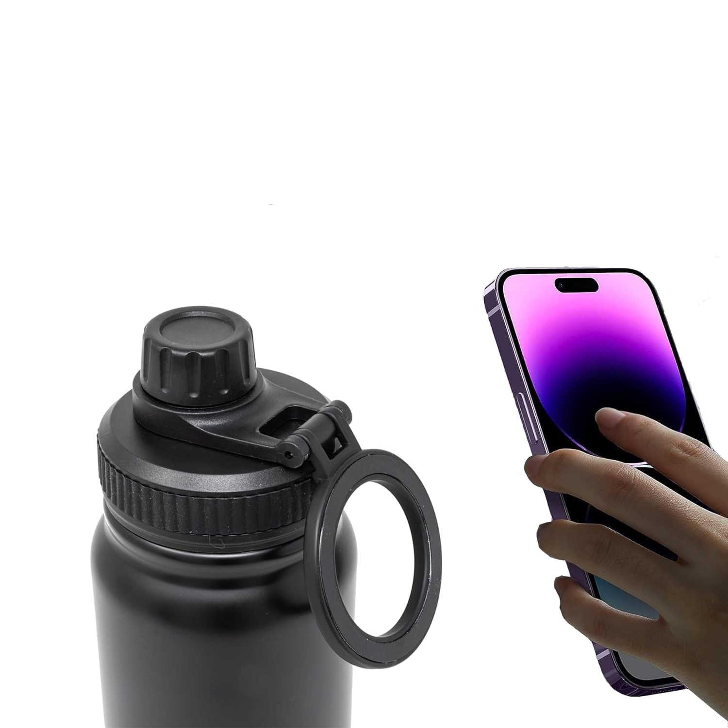 Magnetic phone stand bottle