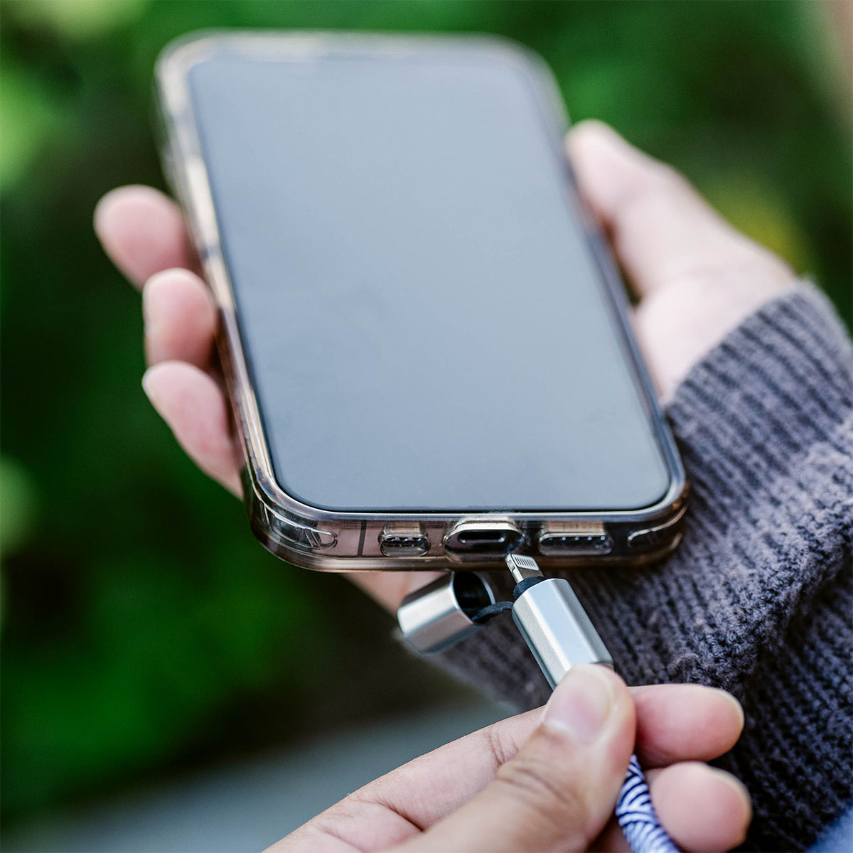 Smartphone Lanyard with Charging Cable